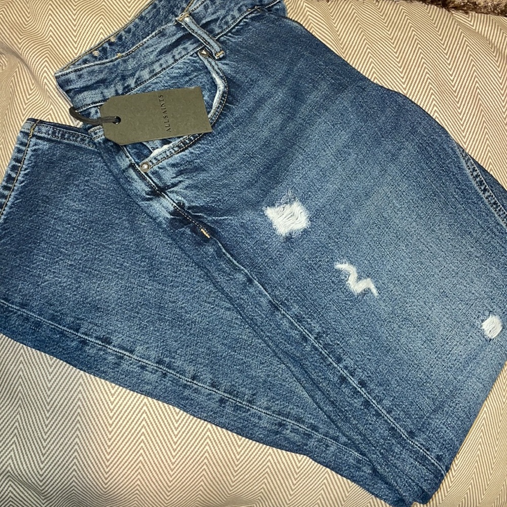 ALL SAINTS MID INDIGO BLUE JEANS. - Picture 6 of 10
